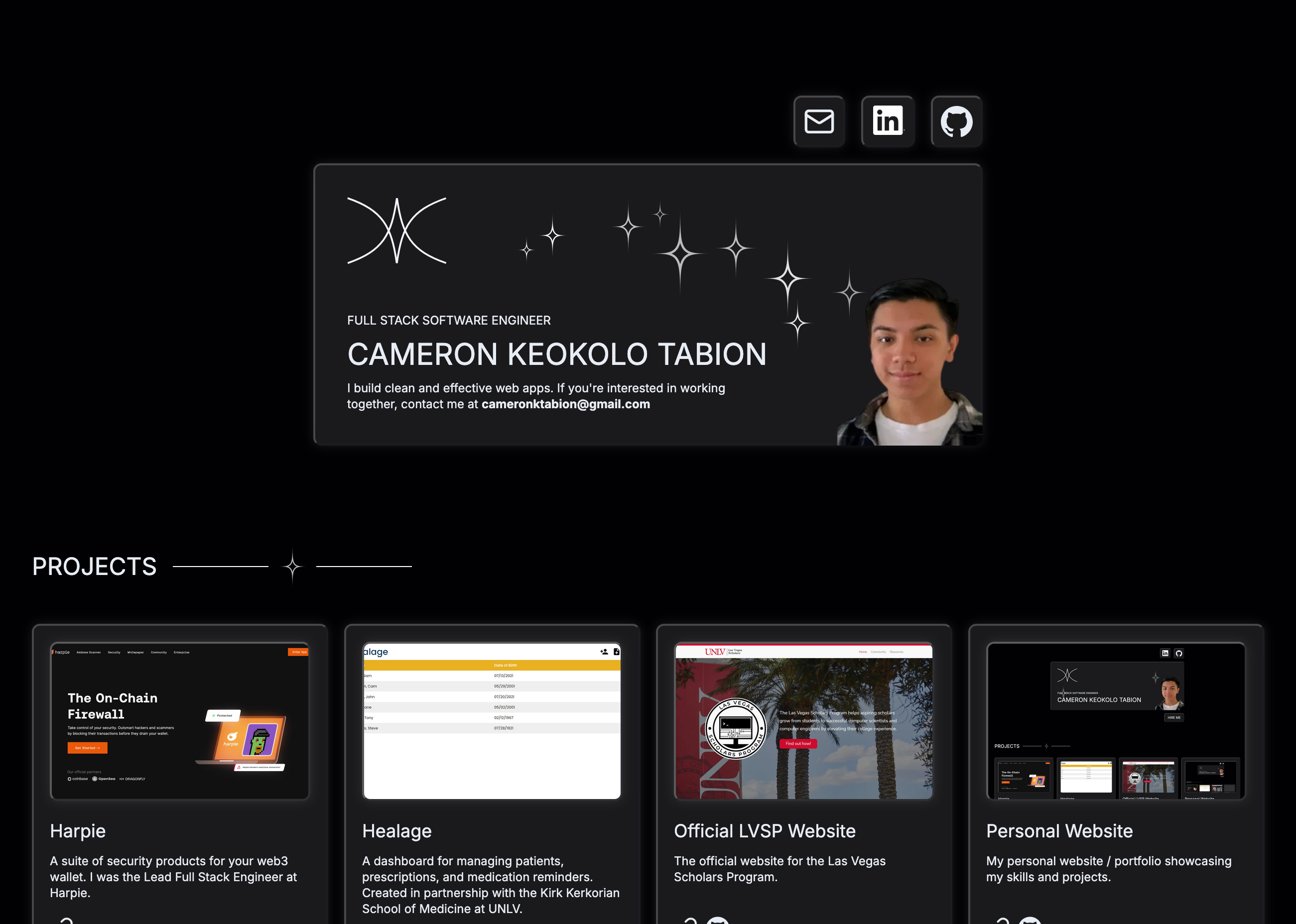 Personal Website project preview